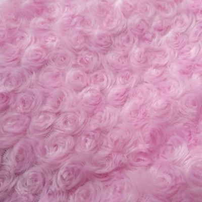 Beautiful Polyester Rose Swirl Embossed Pv Plush Fabric By Yard For Winter Cloth Or Blanket